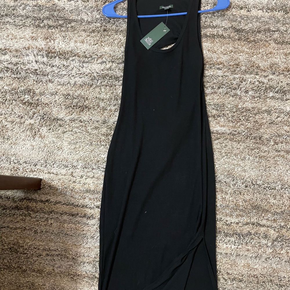 Black backless dress